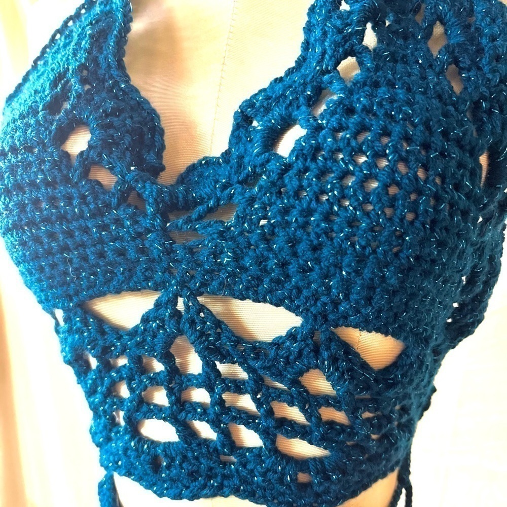 SPARKLING DARK BLUE BIKINI - Picture 10 of 13